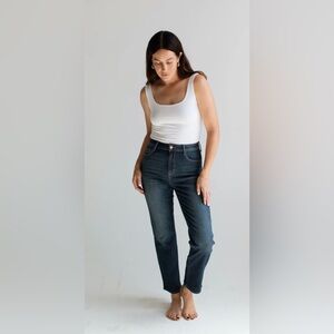 Chrissy Classic Vintage Jeans from Carly Jean LA Dark Wash